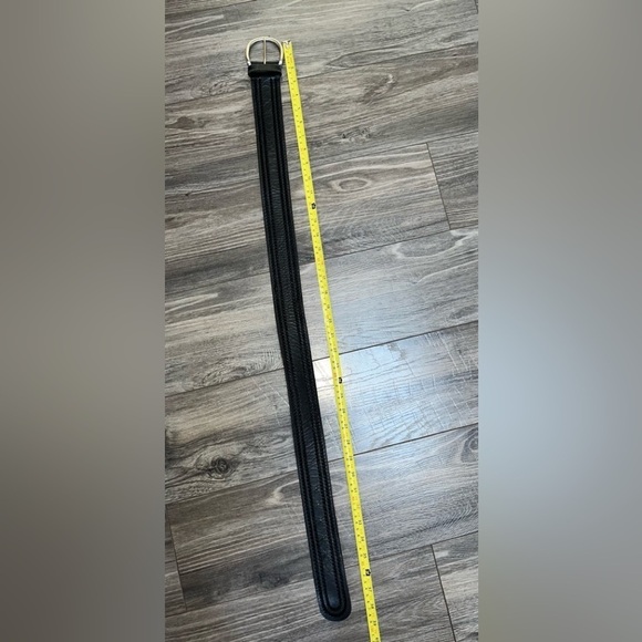 Chico’s black woven thread leather boho 90’s belt silver buckle Size Small - Picture 10 of 12